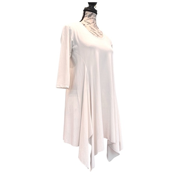 Sympli Women's Knee-Length Asymmetrical Tunic/Dress. Size 8. White - Picture 4 of 13